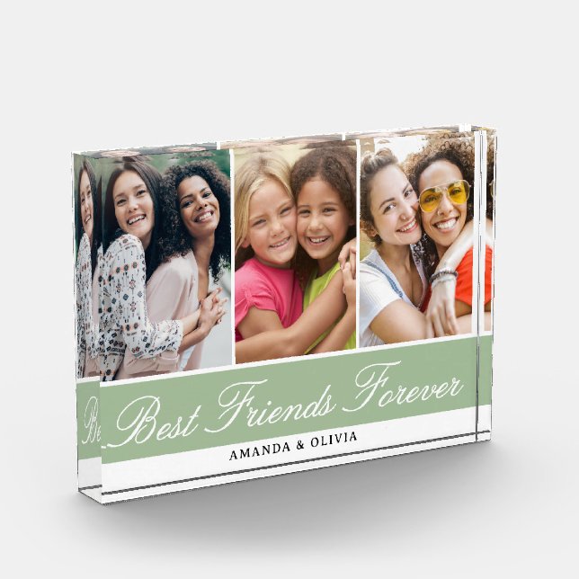 Die besten Freunde für immer 3 Bilder Collage Gree Fotoblock (Links)