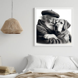 Die besten Freunde für immer Ältere Gentleman und  Fotodruck