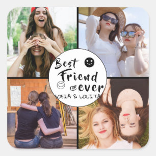 Die besten Freunde für immer   Benutzerdefinierte  Quadratischer Aufkleber