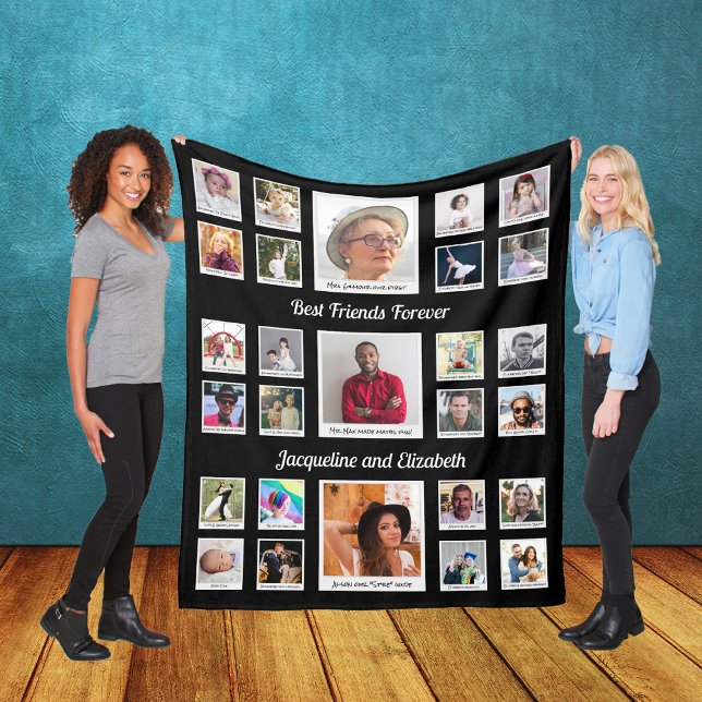 Die besten Freunde für immer BESTE FREUNDIN Bestie Fleecedecke (Best Friends Forever Custom Fleece Blanket.)