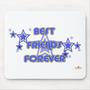Die besten Freunde für immer Blaue Gelbe Sterne Mousepad