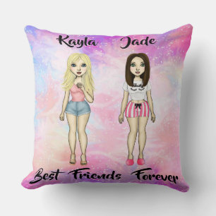 Die besten Freunde für immer blond und Brünett ind Kissen