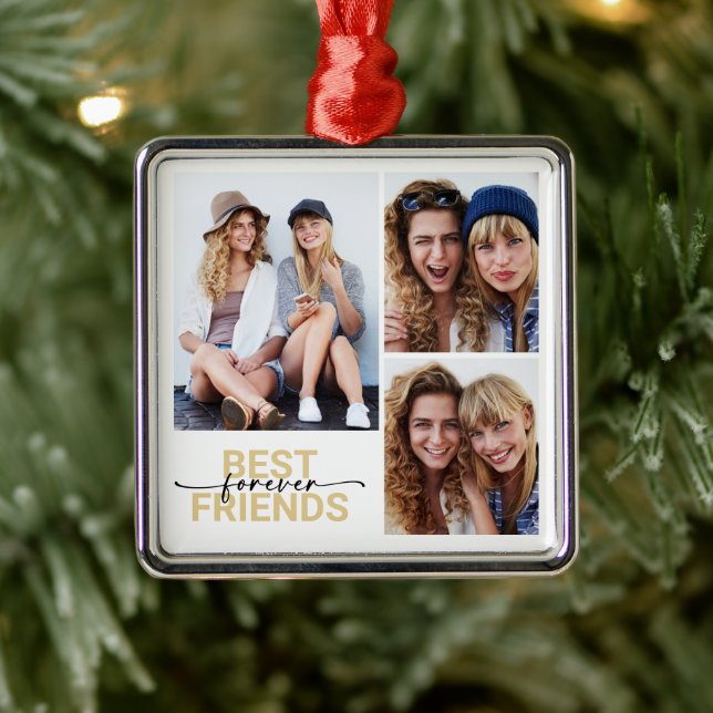 Die besten Freunde für immer Foto halten Ornament Aus Metall (Baum)