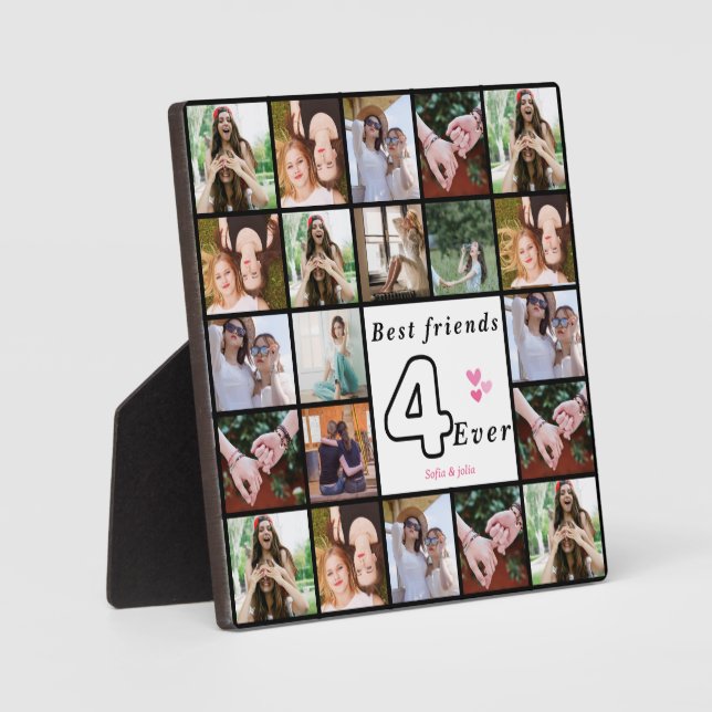 Die besten Freunde für immer FotoCollage - 21 Bild Fotoplatte (Vorderseite)