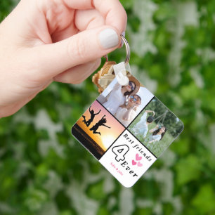 Die besten Freunde für immer FotoCollage - Custom Schlüsselanhänger