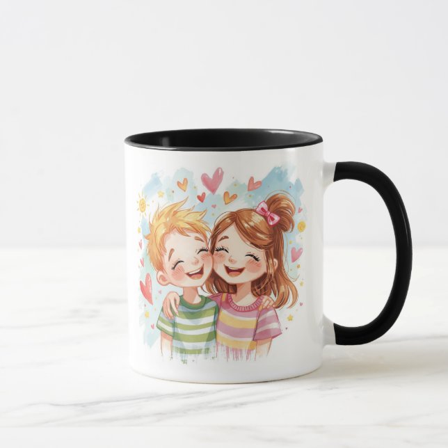 "Die besten Freunde für immer: Freundlichkeit und  Tasse (Rechts)