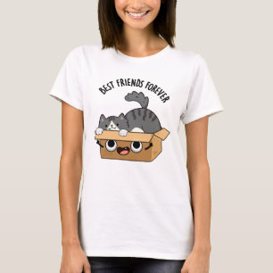 Die besten Freunde für immer Funny Cat and Box Puf T-Shirt
