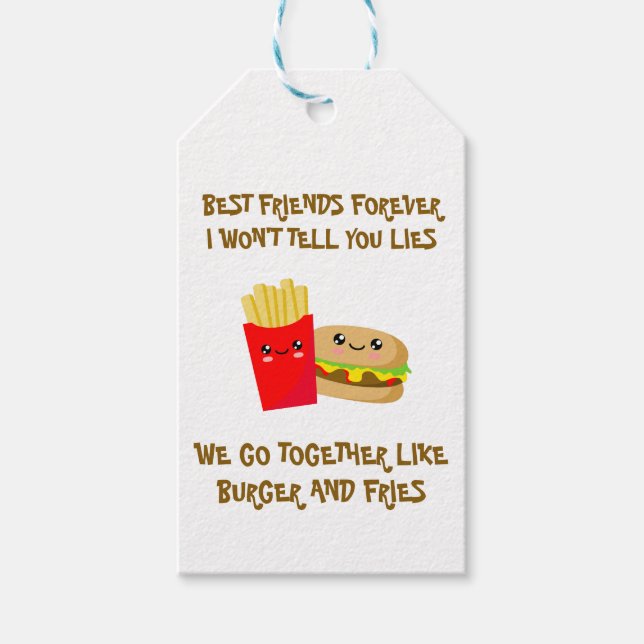 Die besten Freunde für immer Geschenkanhänger (Vorderseite)