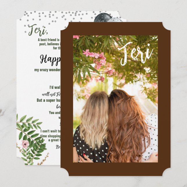 Die besten Freunde für immer Happy Birthday Card (Vorne/Hinten)