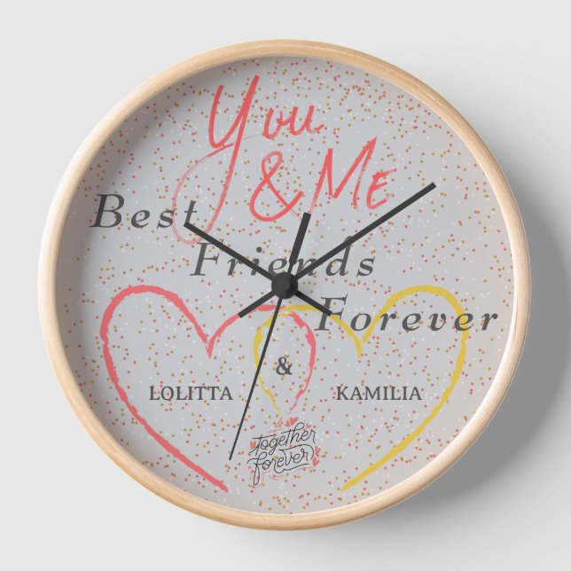 Die besten Freunde für immer individuelle Uhr - 10 (Vorderseite)