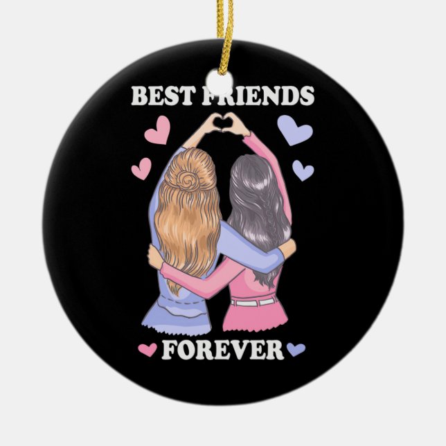 Die besten Freunde für immer Keramik Ornament (Vorne)