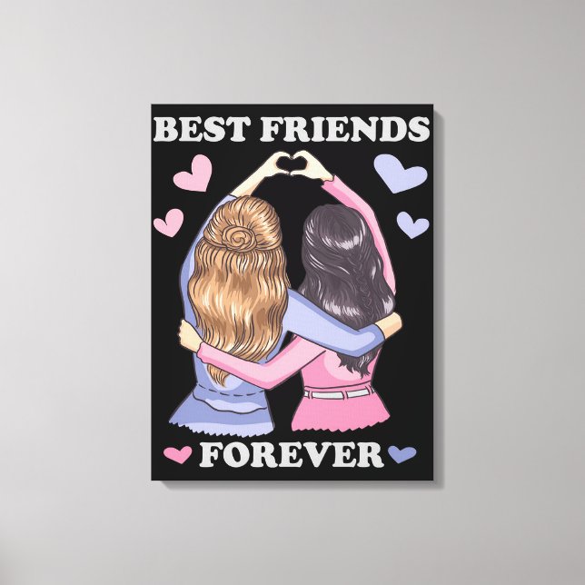 Die besten Freunde für immer Leinwand (Vorderseite)