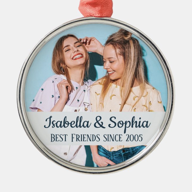 Die besten Freunde für immer moderne BESTE FREUNDI Ornament Aus Metall (Vorne)