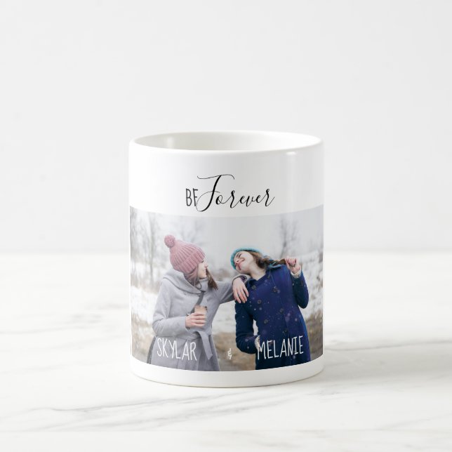 Die besten Freunde für immer Modernes Minimales Me Kaffeetasse (Mittel)
