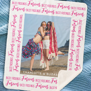 Die besten Freunde für immer Modernes Trendy Pink  Sherpadecke