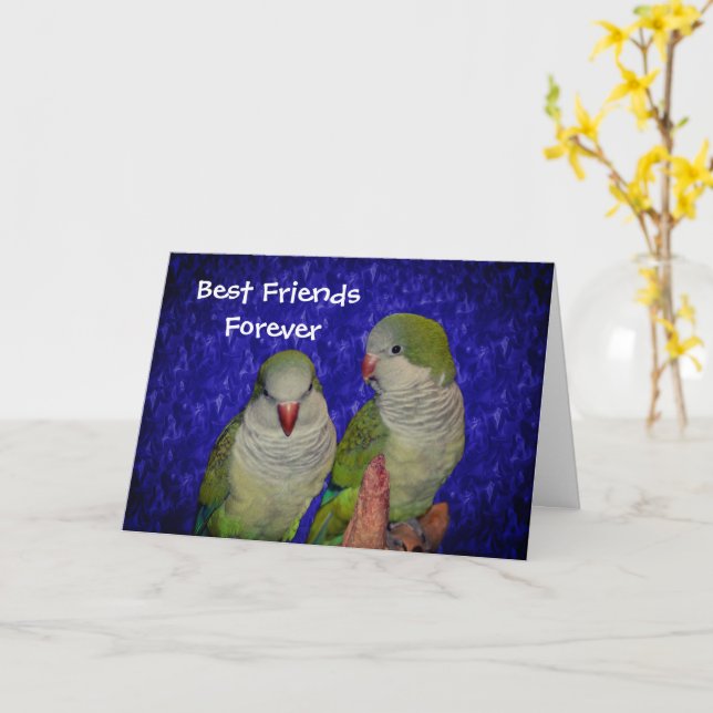 Die besten Freunde für immer Niedliche Vogelfreund Karte (Gelbe Blume)