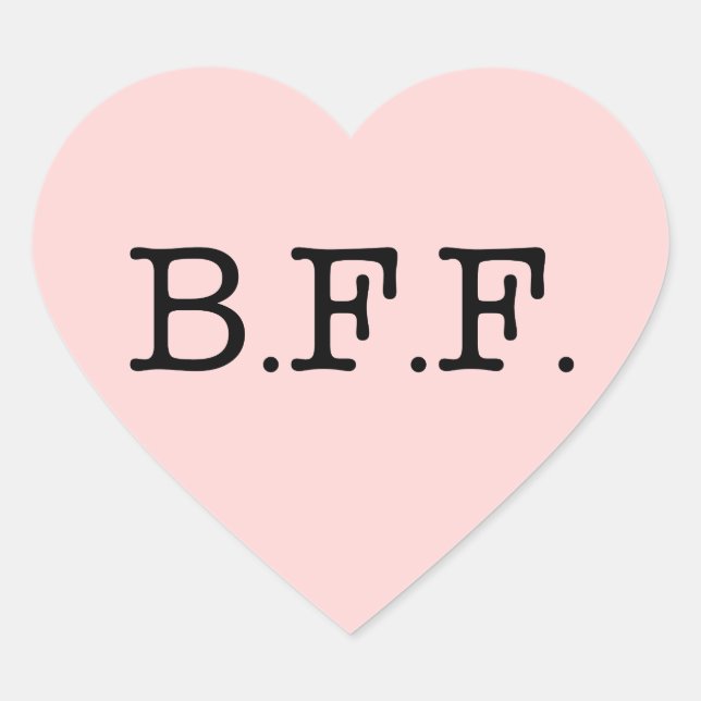 Die besten Freunde für immer pink Herz-Aufkleber (Vorderseite)