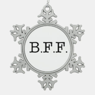 Die besten Freunde für immer Schneeflocken Zinn-Ornament