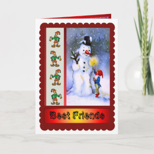 Die besten Freunde für immer und zu Weihnachten! Feiertagskarte