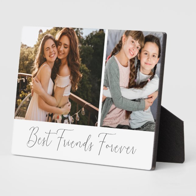 Die besten Freunde für immer weißes Foto handgesch Fotoplatte (Seite)