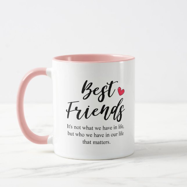Die besten Freunde Geburtsmonat-Blume Tasse (Links)