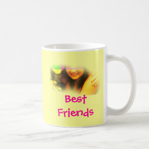 Die besten Freunde Gelb und Rosa Tasse