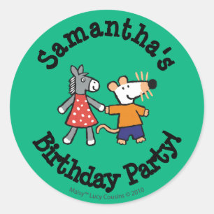 Die besten Freunde Maisy und Dotty Hold Hands Runder Aufkleber