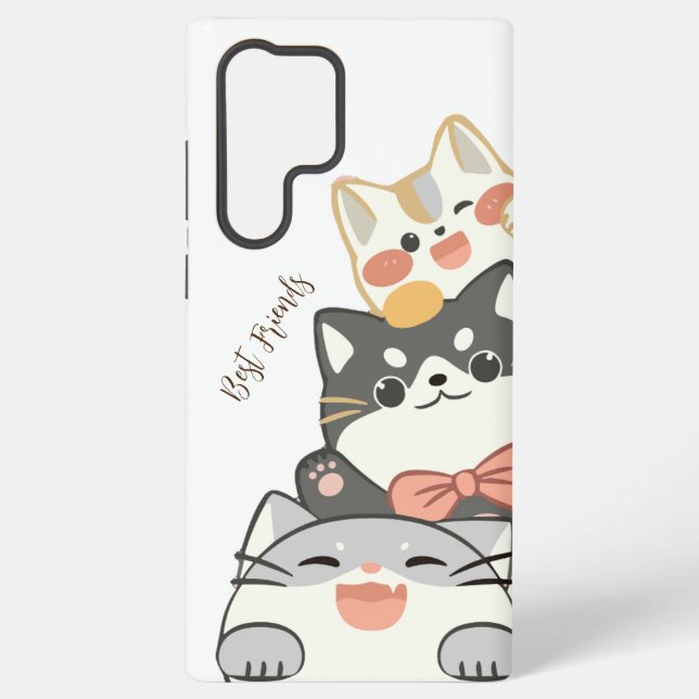Die besten Freunde mit meinen lieblichen Katzen Samsung Galaxy Hülle (Rückseite)