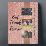 Die besten Freunde Monogram Foto Rose Gold Fotoplatte<br><div class="desc">Dieses Design kann in dem Bereich personalisiert werden, der durch das Ändern des Fotos und/oder Textes zur Verfügung gestellt wird. Sie können auch angepasst werden, indem Sie auf Vorlage personalisieren klicken und dann auf die Schaltfläche klicken, um weitere Optionen anzupassen, um die Hintergrundfarbe zu löschen oder zu ändern, Text hinzuzufügen,...</div>