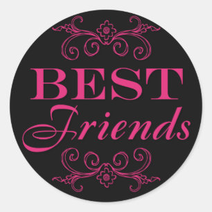 Die besten Freunde Runder Aufkleber