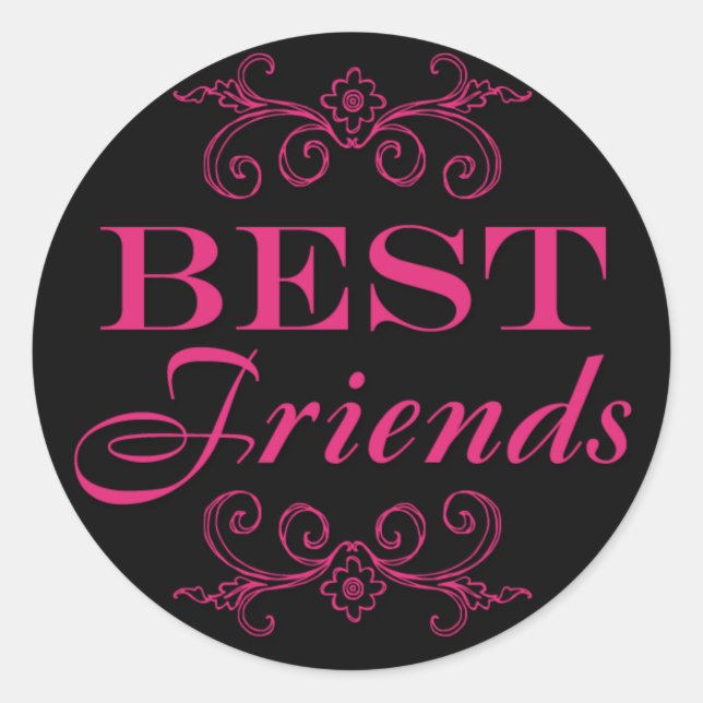 Die besten Freunde Runder Aufkleber (Vorderseite)