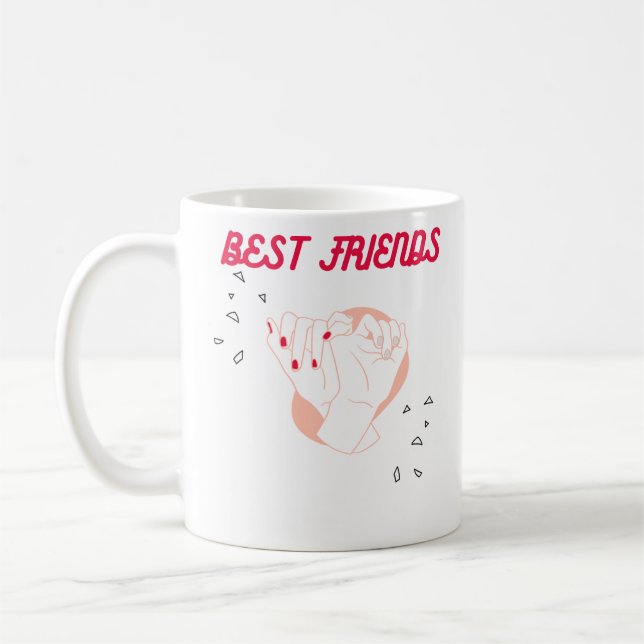 Die besten Freunde schlichtes, modernes Geschenk f Kaffeetasse (Links)