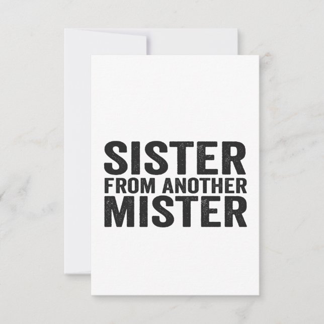 Die besten Freunde Schwester von einem anderen Mis Dankeskarte (Vorderseite)