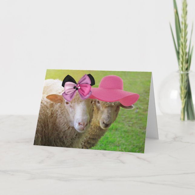 Die besten Freunde Sheep Happy Birthday Karte (Vorderseite)