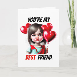 Die besten Freunde valentinische Wünsche kaukasisc Feiertagskarte