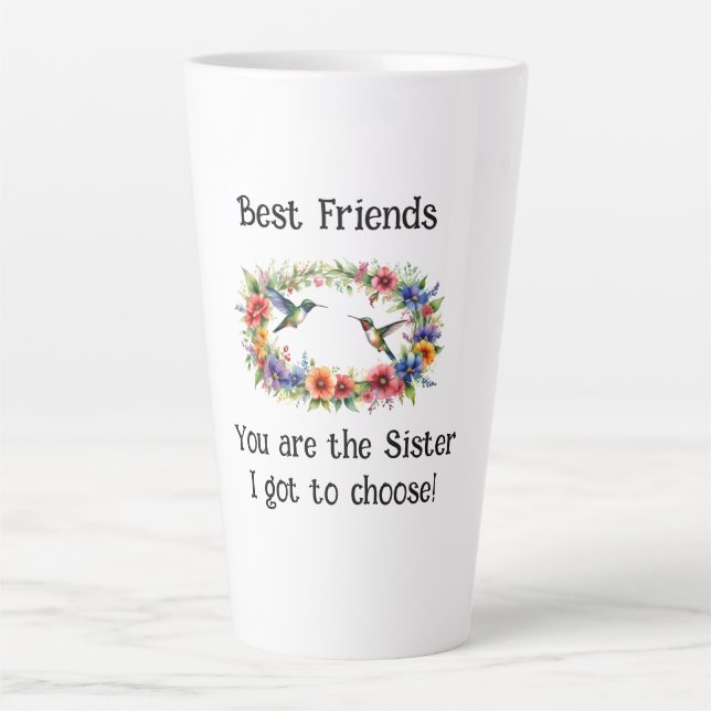 Die besten Freunde Verse Kaffee/Latte-Tasse Milchtasse (Vorderseite)