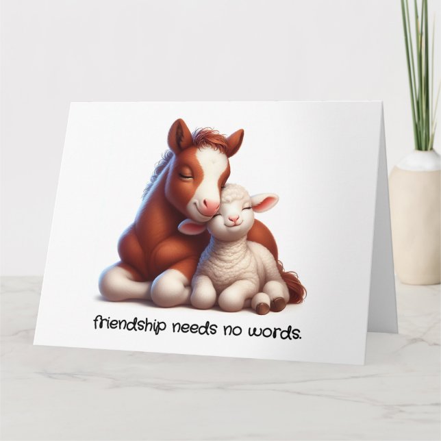 Die besten Freunde von Foal & Lamm teilen einen Be Karte (Vorderseite)