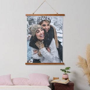 Die besten FreundeErstellen Sie Ihr eigenes Foto Wandteppich Mit Holzrahmen