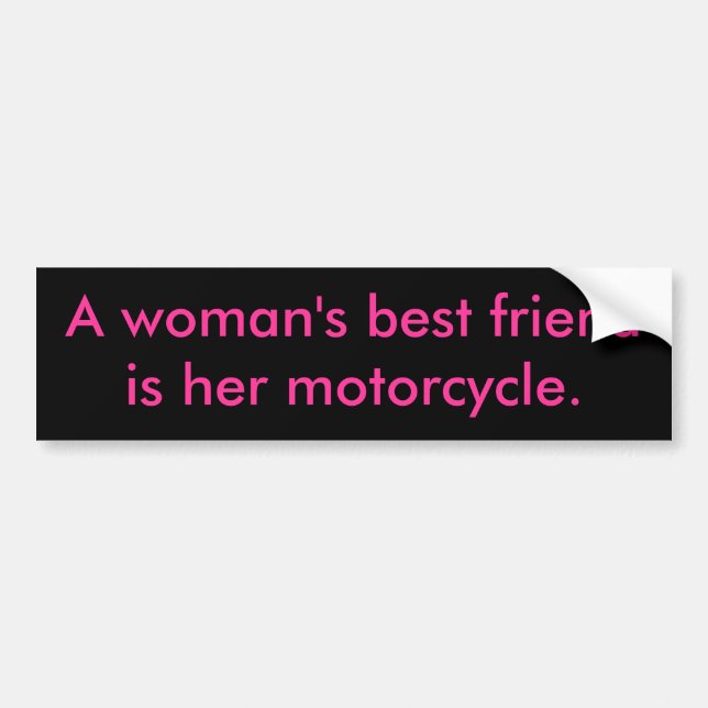 Die besten friendis einer Frau ihr Motorrad Autoaufkleber (Vorne)