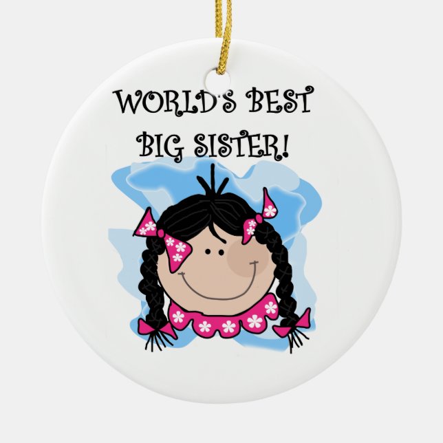 Die besten Geschenke der Black Hair World Keramik Ornament (Vorne)