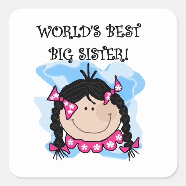 Die besten Geschenke der Black Hair World Quadratischer Aufkleber (Vorderseite)