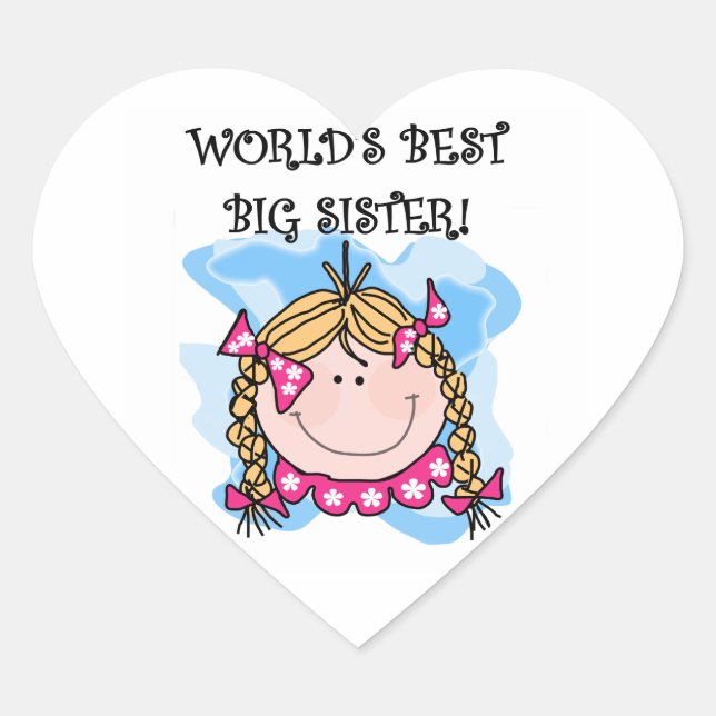 Die besten Geschenke der Blond World Herz-Aufkleber (Vorderseite)