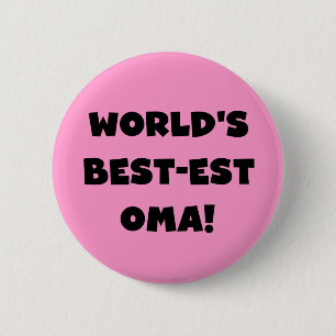 Die besten Geschenke der Welt aus Oma, Schwarz ode Button