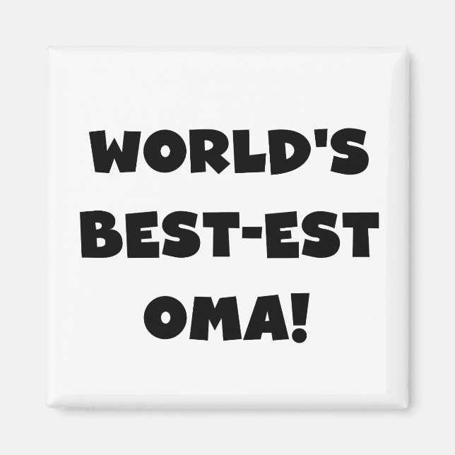 Die besten Geschenke der Welt aus Oma, Schwarz ode Magnet (Vorne)