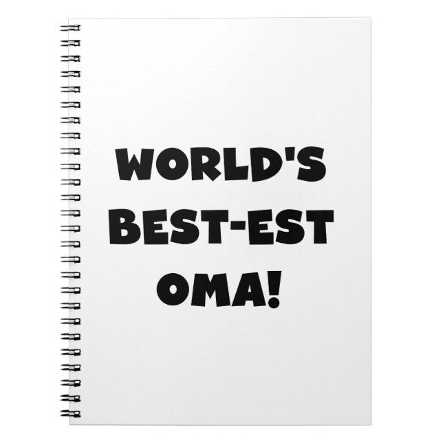 Die besten Geschenke der Welt aus Oma, Schwarz ode Notizblock (Vorderseite)