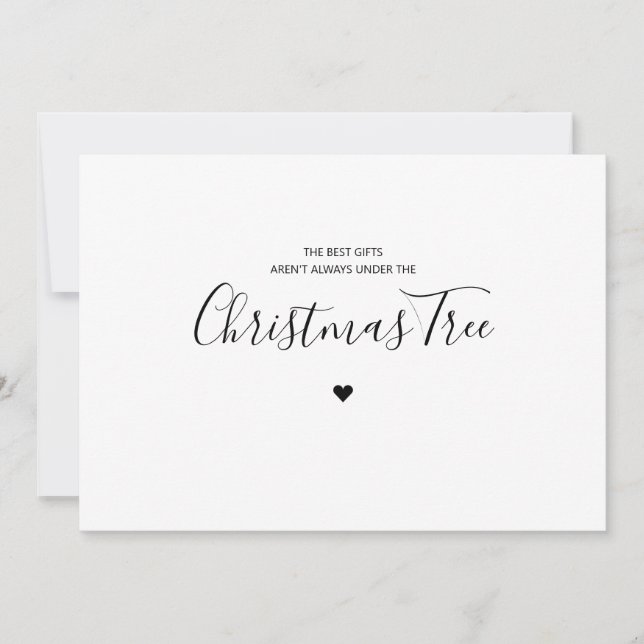 Die besten Geschenke sind nicht immer unter Karten (Vorderseite)