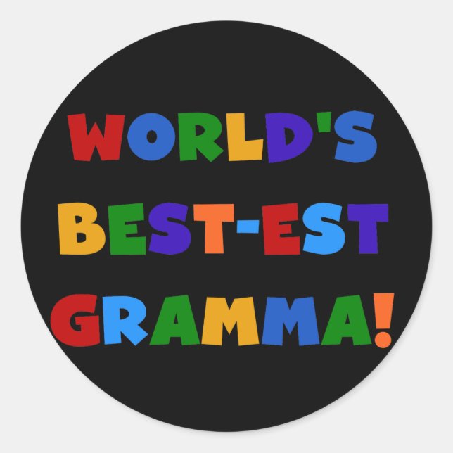 Die besten Gramma-Farben der Welt Runder Aufkleber (Vorderseite)