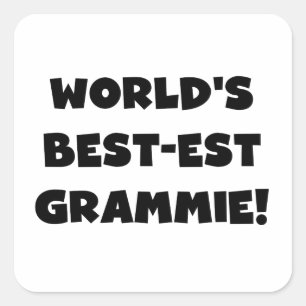 Die besten Grammie-Geschenke der Welt: Schwarz ode Quadratischer Aufkleber