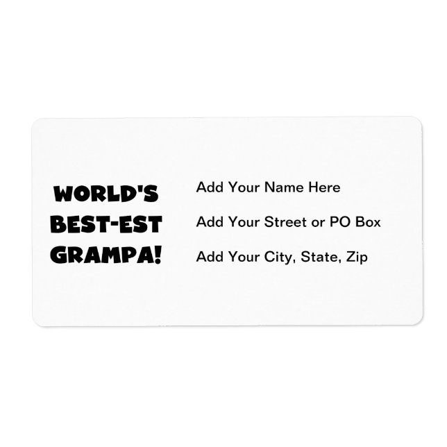 Die besten Grampa-T - Shirt der Black Text World g (Vorne)