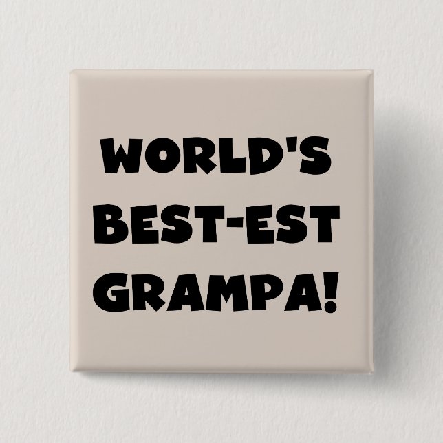 Die besten Grampa-T - Shirt der Black Text World g Button (Vorderseite)